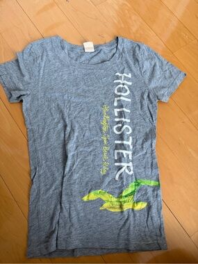Hollister Heather Gray Crewneck Tee with Cream Tag